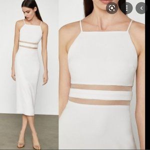 BCBG Organdy-Trim Midi Dress